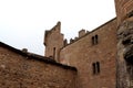Low angle shot of a historic ancient castle in Barcelona, Spain