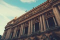 Low angle shot of the historic Palais Garnier Opera house in Paris, France Royalty Free Stock Photo