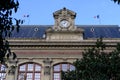 Low angle shot of the historic train station of Austerlitz in Paris, France Royalty Free Stock Photo