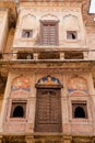 Low-angle shot of Hotel Radhika Haveli Mandawa in Rajasthan, India Royalty Free Stock Photo