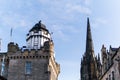 Low angle shot of the Hub and Camera Obscura in Edinburgh, Scotland Royalty Free Stock Photo