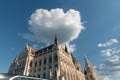 Low angle shot of Hungarian Parlament in Budapest Royalty Free Stock Photo
