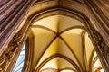 Low angle shot of an interior of Cologne Cathedral in Germany Royalty Free Stock Photo