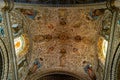 Low-angle shot of the interior design of Santo Domingo church in Oaxaca, Mexico Royalty Free Stock Photo