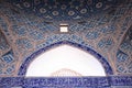 Low angle shot of the interior of a historical building in Yazd Iran