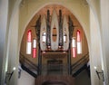 Low angle shot of the interior of Santa Maria Magdalena in Spain