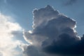 Low angle shot of a nimbus cloud with silver linings