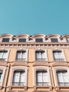 Low angle shot of an old residential building. Lyon, France Royalty Free Stock Photo