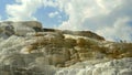 Low angle shot of palette springs in yellowstone