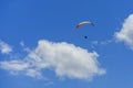 Low angle shot of a paragliding