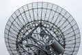 Low angle shot of a  radio telescope near Westerbork in The Netherlands Royalty Free Stock Photo