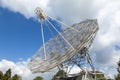 Low angle shot of a  radio telescope near Westerbork in The Netherlands Royalty Free Stock Photo