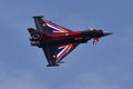 Low angle shot of the RAF Typhoon Display Team at RIAT 2022 Fairford International Air Tattoo