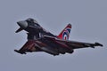 Low angle shot of the RAF Typhoon Display Team at RIAT 2022 Fairford International Air Tattoo