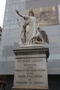 Low angle shot of the Religious Liberty statue in Philadelphia