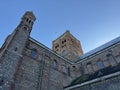 Low-angle shot of The St Albans Cathedral, England, United Kingdom Royalty Free Stock Photo