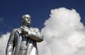 Low angle shot of the statue of Communist revolutionary Vladimir Lenin