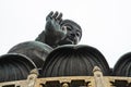 Low angle shot of the statue of Tian Tan Buddha in Lantau Hong Kong under a clear sky