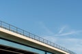 Low angle shot of the A45 stone bridge under a blue sky in Wetzlar, Germany Royalty Free Stock Photo