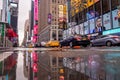 Low angle shot of Times Square in New York, USA Royalty Free Stock Photo