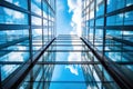 low angle shot of towering stacks of window pane glass