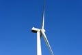 Low angle shot of a wind turbine in the Te Apiti wind farm in the Tararua hills near Ashurst