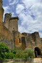 The remains of the castle of Bonaguil in ruins