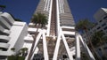 Low angle tilt up Akoya Miami Beach a luxury residential condominium