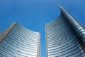 Low angle of Unicredit tower in Milan