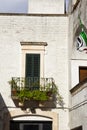 Low angle view of a balcony of a house Royalty Free Stock Photo