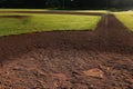 Low Angle View of Ball Field Royalty Free Stock Photo