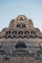 Low Angle View of Belfry Tower of Bruges Royalty Free Stock Photo