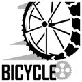 Low angle view of bicycle vector icon