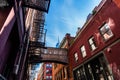Low angle view of bridge on Staple Street in New York Royalty Free Stock Photo