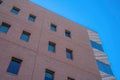 Low angle view of a building with red bricks wall in downtown Tucson, Arizona Royalty Free Stock Photo