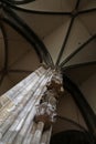 Column inside Saint Stephen Cathedral in Vienna Royalty Free Stock Photo