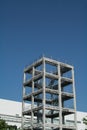 Low angle view of concrete handrail staircase