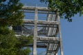 Low angle view of concrete handrail staircase