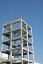 Low angle view of concrete handrail staircase