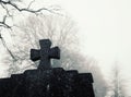 low angle view of cross against sky Royalty Free Stock Photo