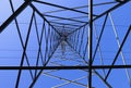 low angle view of an electricity pylon Royalty Free Stock Photo
