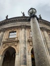 Low angle view of the facade of Bode Museum, located in Berlin, Germany. Royalty Free Stock Photo