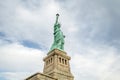 Low Angle View of Famous Statue of Liberty Enlightening the World. New York City, USA Royalty Free Stock Photo