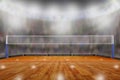 Volleyball arena with copy space Royalty Free Stock Photo