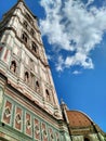 The bell tower and dome of Florence Cathedral Santa Maria del Fiore Royalty Free Stock Photo