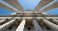 Grand Classical Architecture with Tall Columns Under Blue Sky building pillars Royalty Free Stock Photo