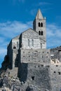 Low angle view of the historic Saint Peter Church