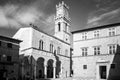 low angle view of tower on historical market place against sky Royalty Free Stock Photo