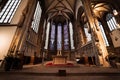 Low angle view of the interior of the Cologne Cathedral Royalty Free Stock Photo