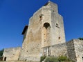 Keep and facade of the castle of the Hospitaliers of Saint-Jean de Jerusalem in Le PoÃÂ«t-Laval